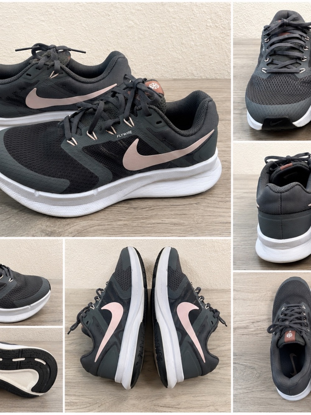 Nike Swift Running Shoes Women’s Gray Pink Flywire Athletic Sneakers Size 8
